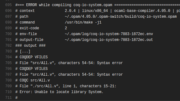 Error logs